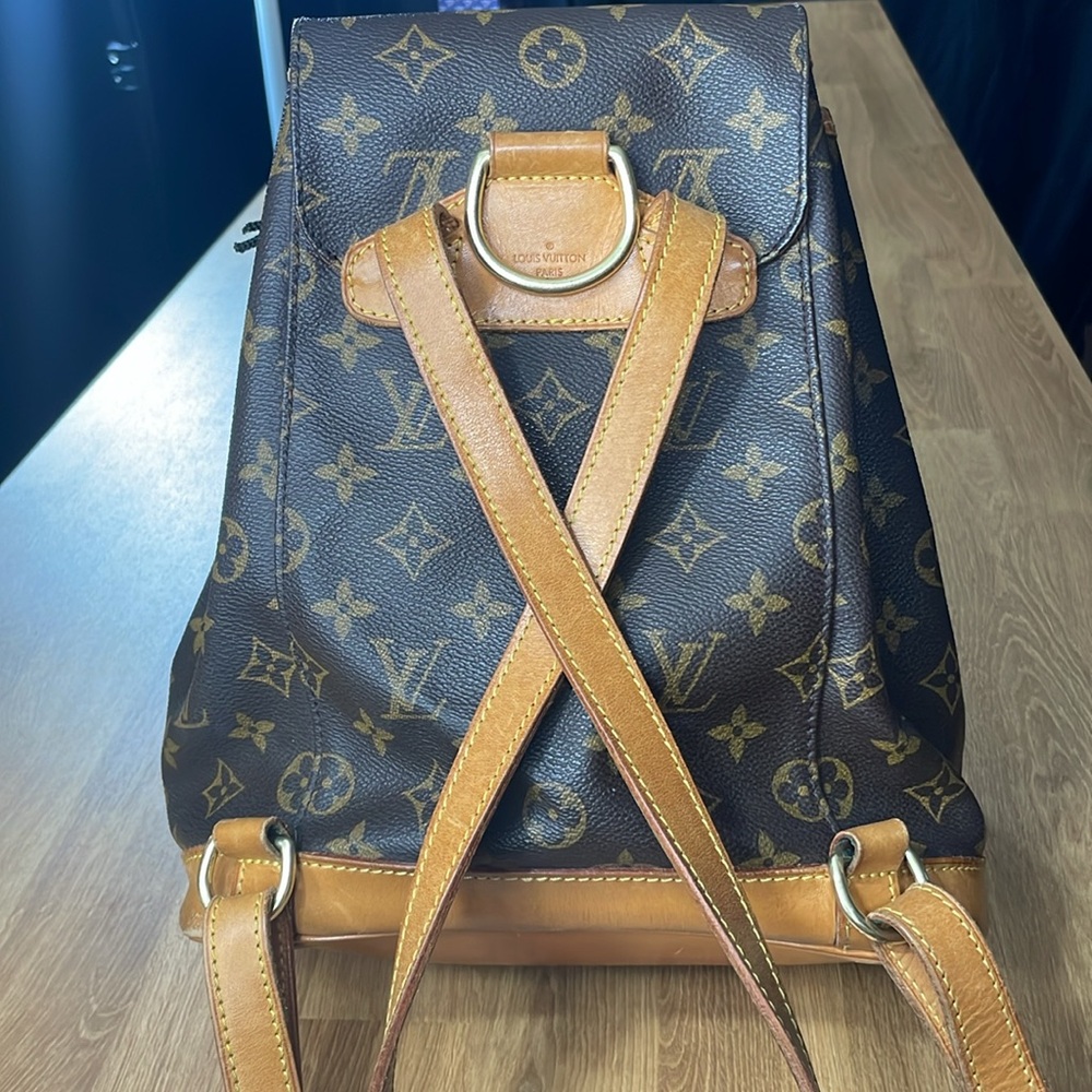Louis Vuitton Brown Tan Monogram Montsouris MM Vintage - Picture 2 of 15